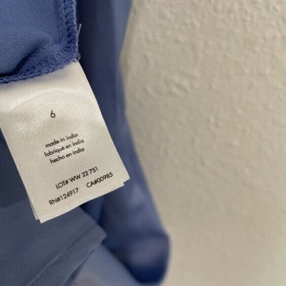 New WeWoreWhat Satin Feminine Midi Slip Dress Slit Romantic Contemporary Blue - Picture 7 of 11